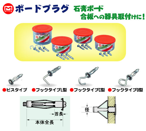 A-416 ボードプラグ(ビスタイプ)｜電設工具のメーカー。（株）マーベル