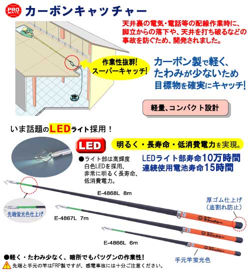 をやわらげ プロメイト ホームセンターグッデイ - 通販 - PayPayモール カーボンキャッチャー(LED付) 1本 E4866L ※配送